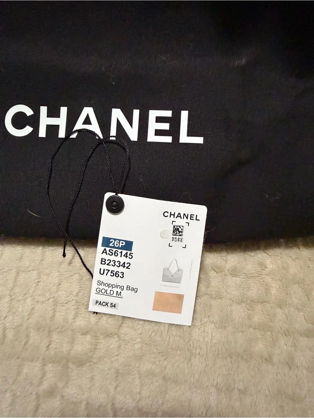 CHANEL Large Beige Shopping Tote